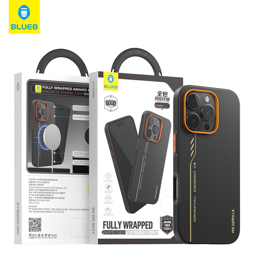 قاب Blueo بلو Full Y WRAPPED Armid Fiber Case آیفون 16pro