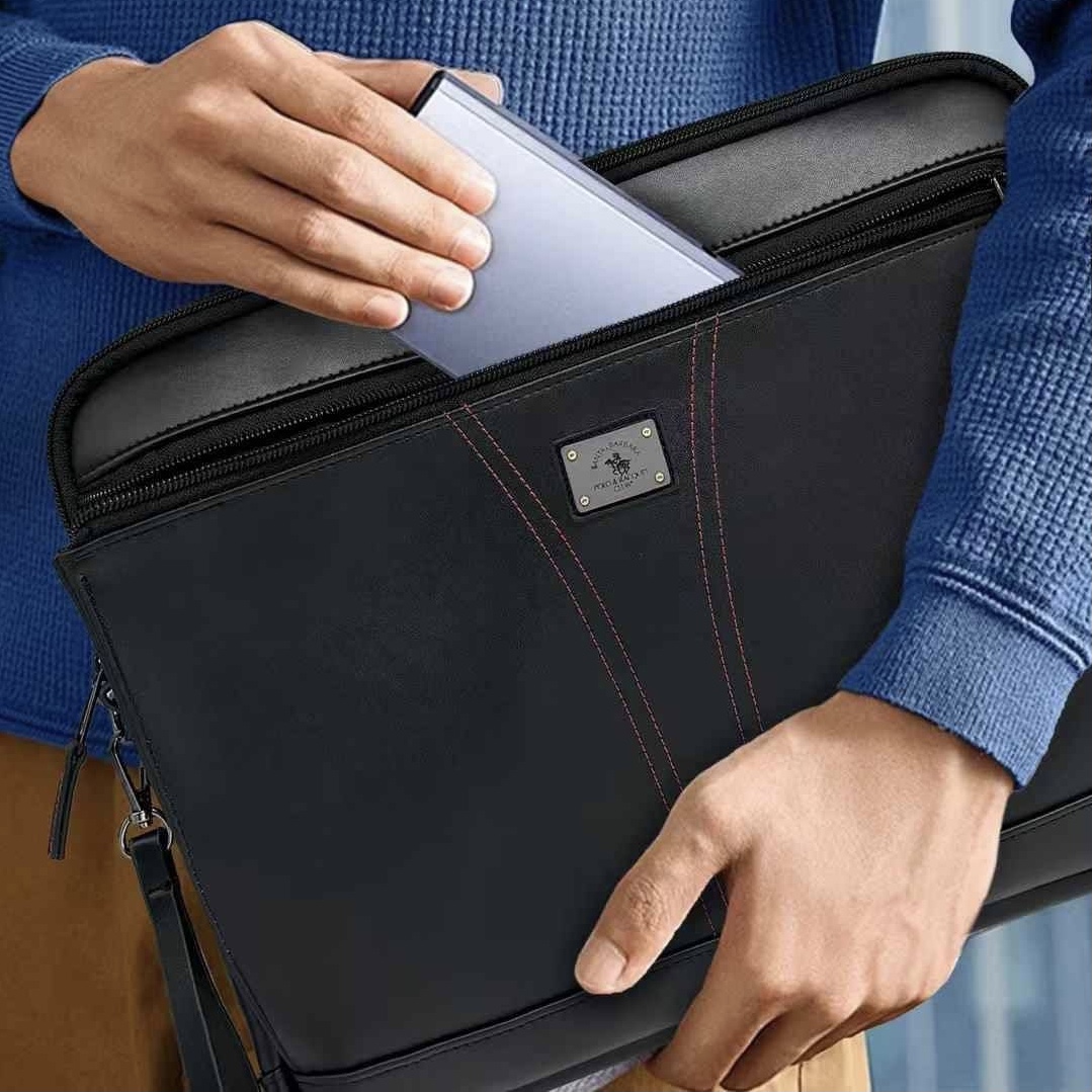 کیف دستی چرمی لپ تاپ پولو Polo