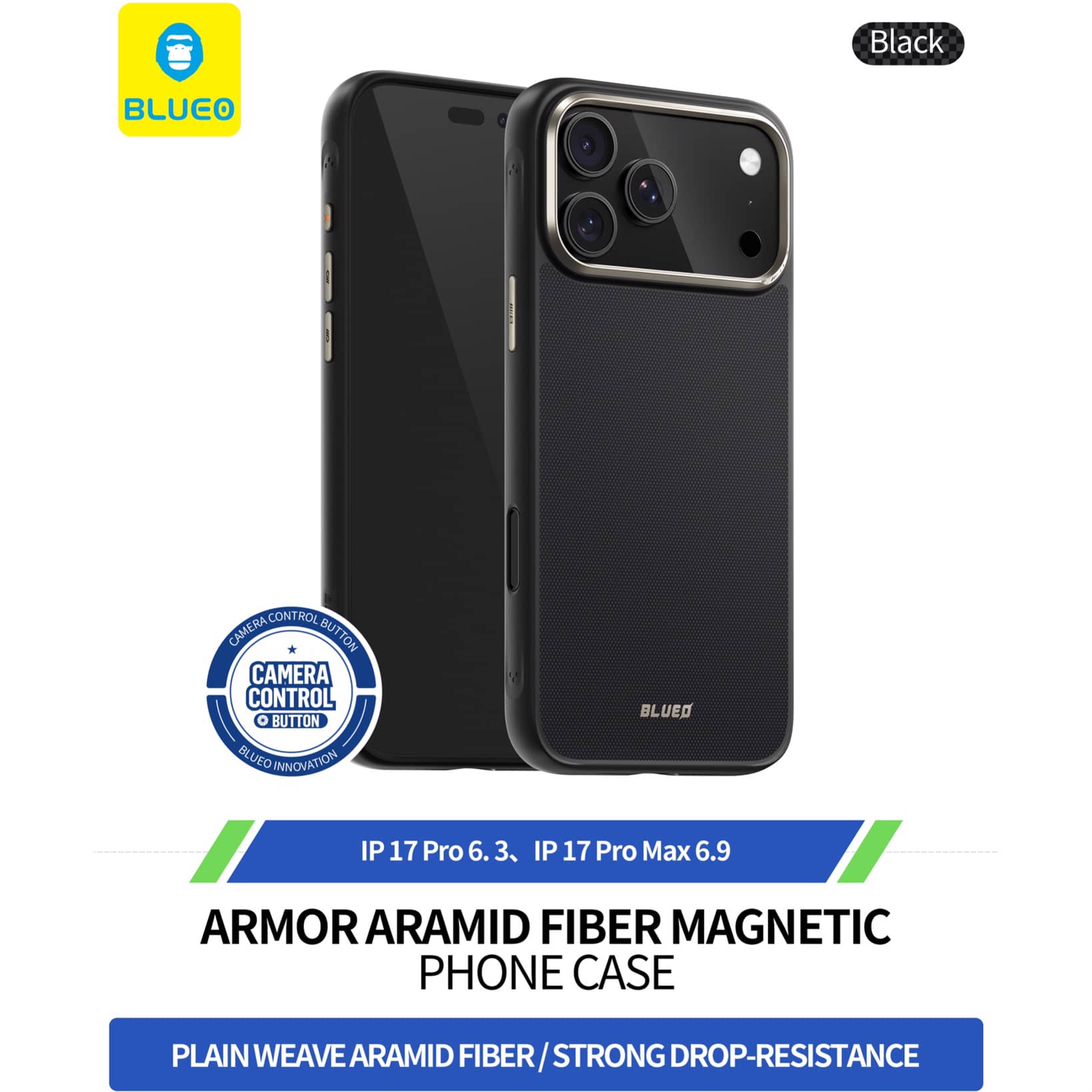 قاب بلو Blueo Armor Aramid Fiber Magnetic Phone Case