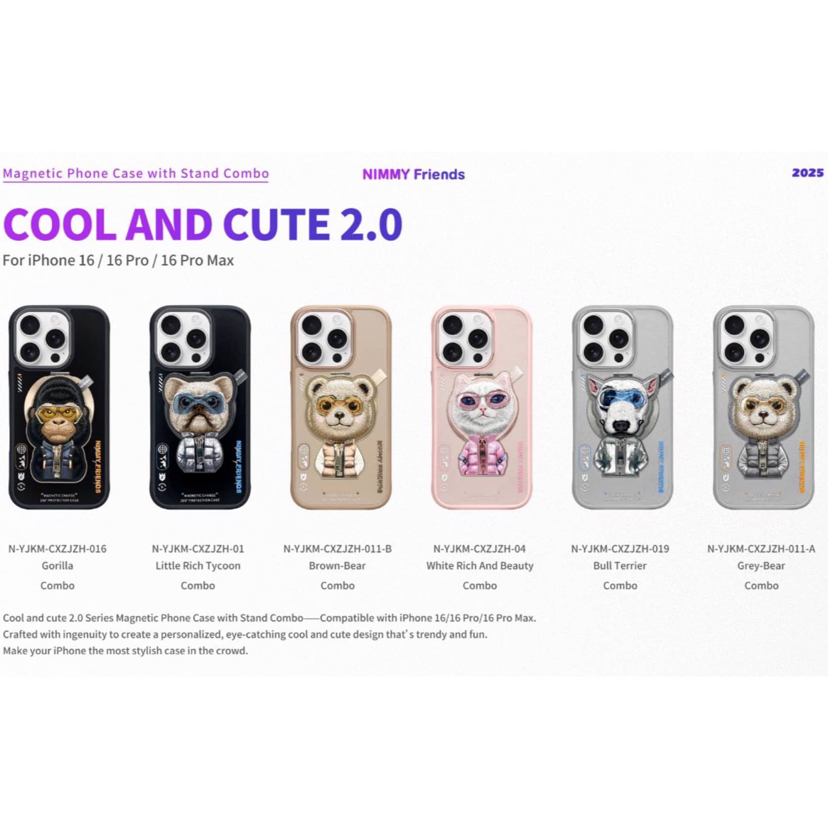 قاب و استند مگنتی نیمی Nimmy Cool & Cute Case & Magnetic Stand Series