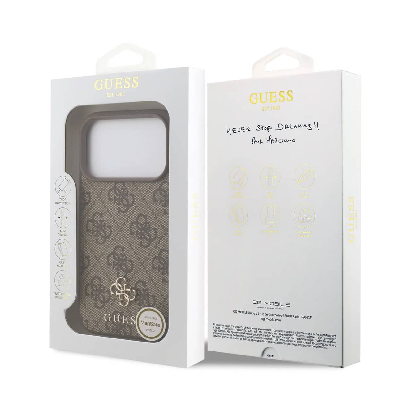قاب Guess Magsafe گس طرح دار دو لوگو Iphone سری 17