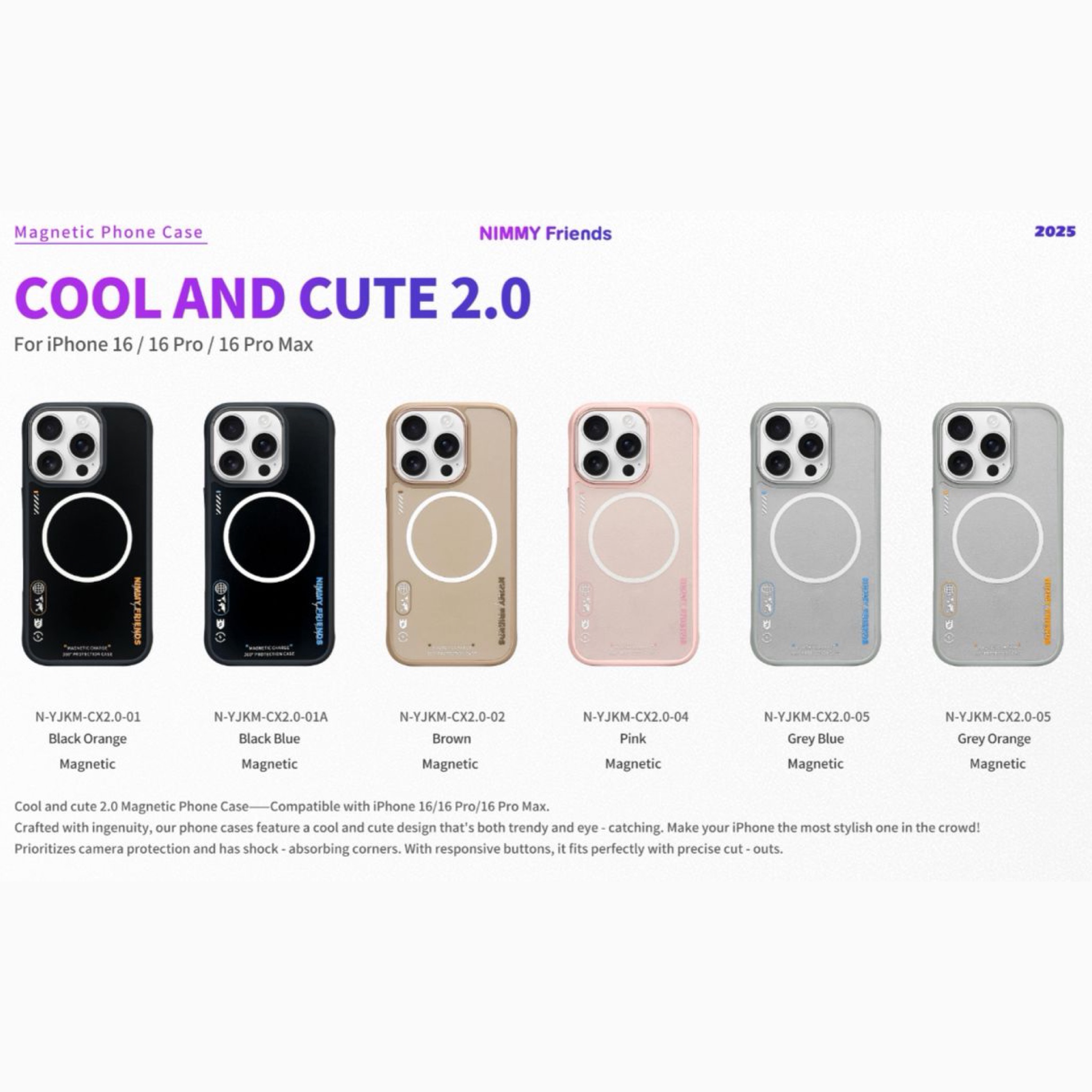 قاب نیمی Nimmy Cool & Cute Case Magnetic Series