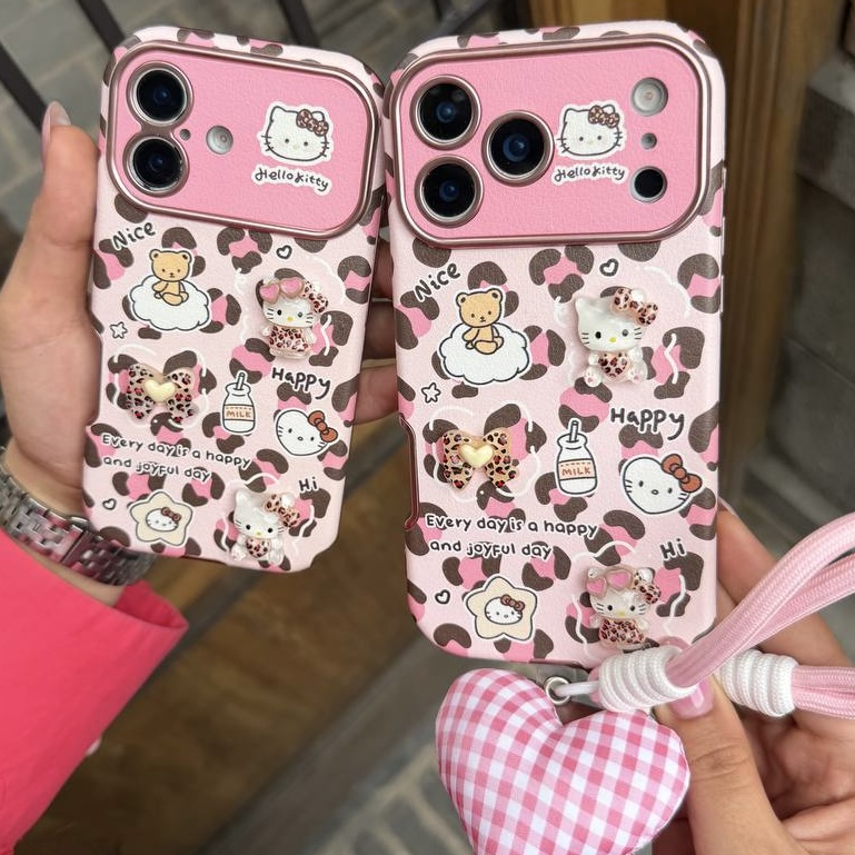 قاب موبایل pink kitty leopard c4635 ( بدون بند )