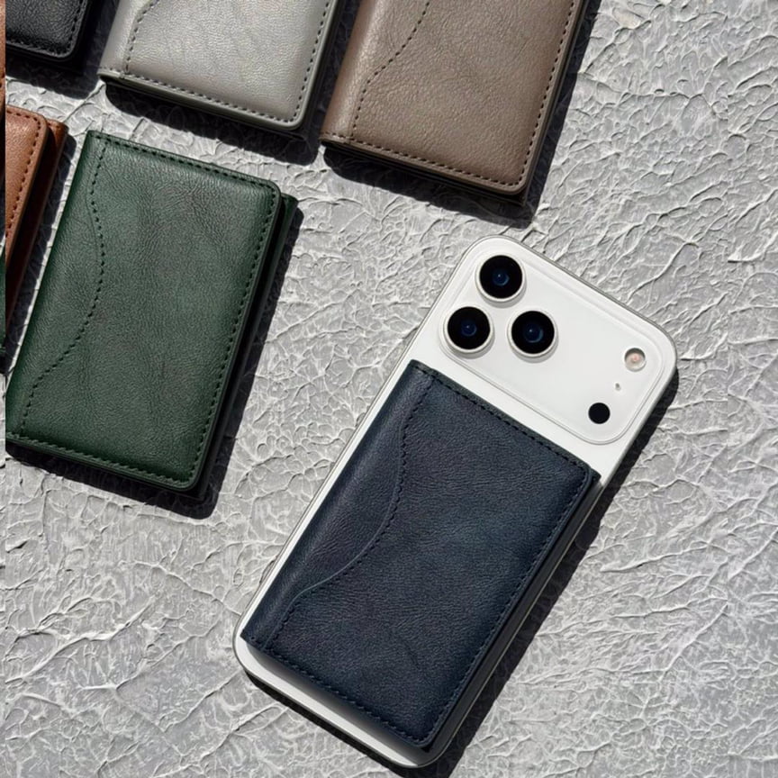 ولت ، کیف پول چرمی مگ سیف دار Leather Wallet MagSafe