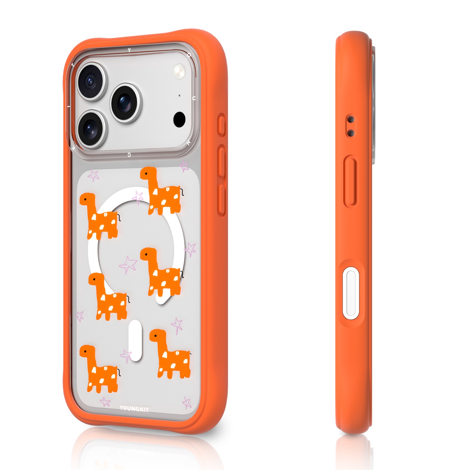 قاب زرافه Giraffe نارنجی یانگ کیت Youngkit آیفون