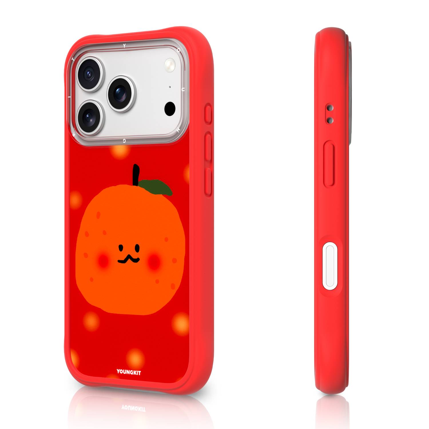 قاب Orange پرتقال خالخالی قرمز یانگ کیت Youngkit آیفون