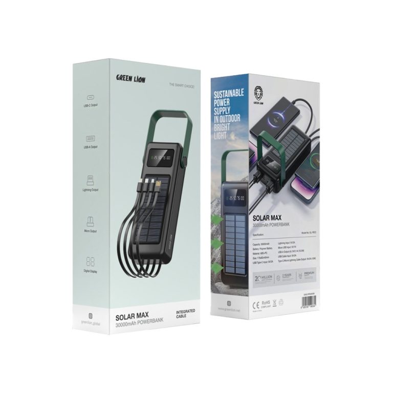 پاور بانک گرین لاین Green Lion Solar Max 30000mAh Power Bank