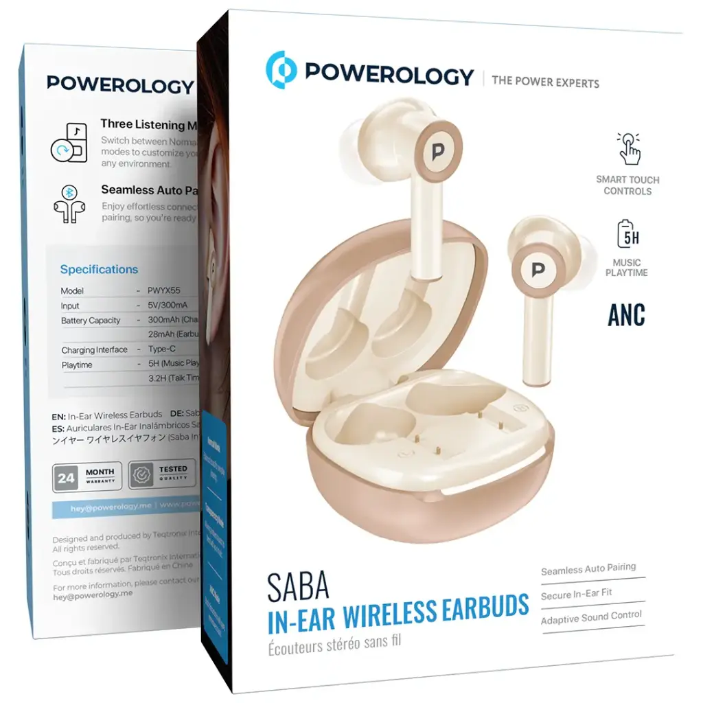 ایرباد پاورولوژی Powerology Saba In-Ear Wireless Earbuds