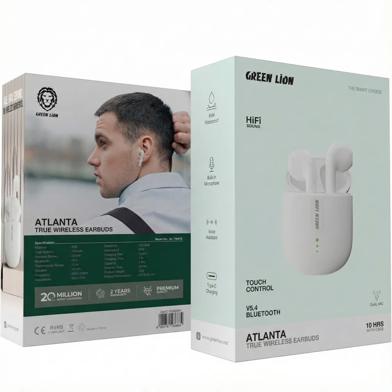 ایرباد گرین لاین Green Lion Atlanta True Wireless Earbuds