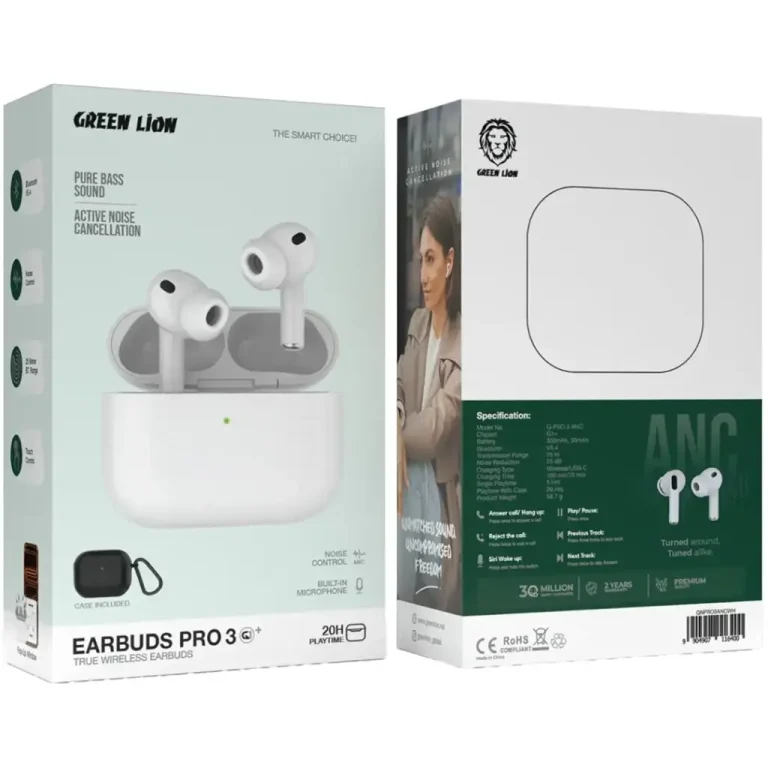 ایرباد گرین لاین Green Lion True Wireless Earbuds Pro 3 G1 plus