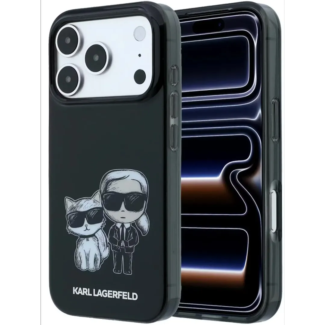 قاب کارل لاگرفلد Karl Lagerfel Smooth MagSafe Transparent Karl & Choupette Bodies Sketch